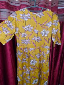 Yellow Floral Print Dress ( Brand new )