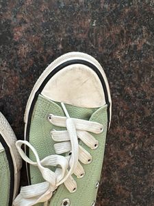 Pastel Green Canvas Sneakers