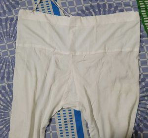 Off White Cotton Leggings Pant ⭐
