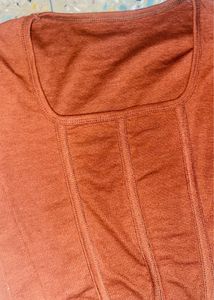 Stylish Brown Long Sleeve Top