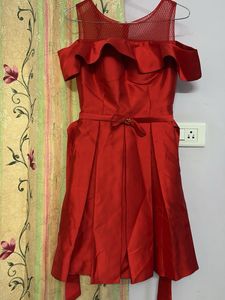 Red Off-Shoulder Party Dress