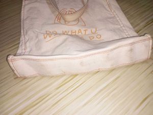 Cream Canvas Tote Bag with Pockets