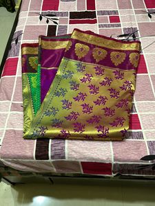 Vibrant Green Kanjeevaram Art Silk Saree