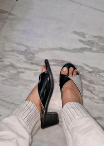 Black And Grey Sandals