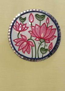 Handcrafted Lotus Lippan Art (6 Inches)