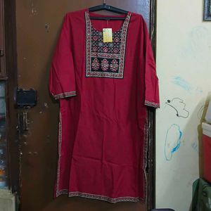 Beautiful Red Kurta Set with Dupatta
