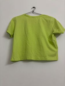 Lime Green Crop Top T-Shirt