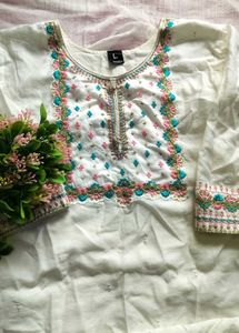Simple White Kurta