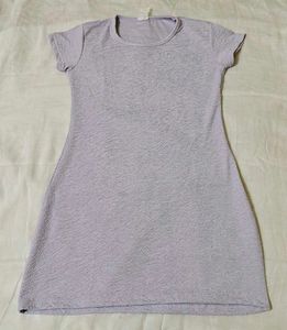 Women's Lavender Textured Mini Dress