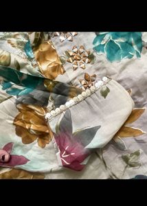 Elegant Floral Kurta Set with Palazzo Pants