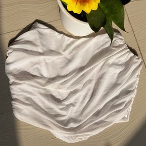 White Sheer Corset Tube Top