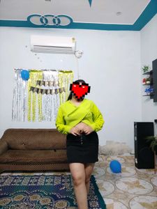 Cute Neon Green Crop Top