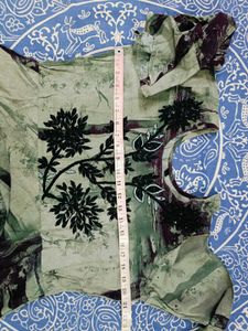 Elegant Green &amp; black Anarkali Gown