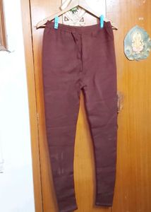 Brand New woollen STRETCH Maroon pajami