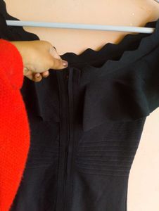 ❤️Size Xs to S Chic Black Bodycon Mini Dress❤️