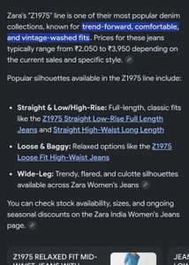 zara z1975 vintage Denim Jeans