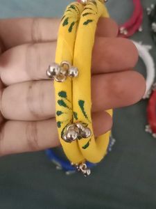 Set of Colorful Bangles with Bells