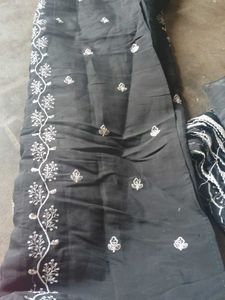Embroidered Black Kurta