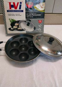 Non-Stick Kuzhi Paniyaram Pan with SS Lid