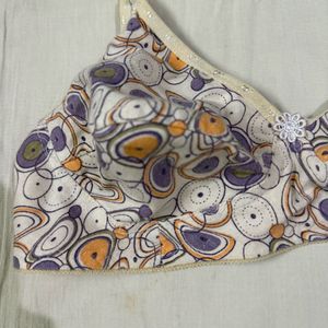 Cotton coloured bra
