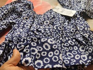 Chic Black &amp; White Circle Print Crop Top