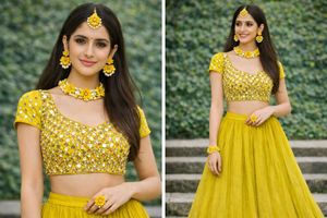 Mustard Colour Lehenga