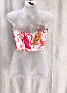 82209. Leopard Print Crop Top