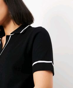Chic Black Polo T-Shirt