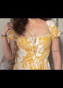 A short mini fit and flare dress