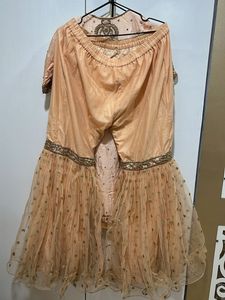 Embellished Peach gharara