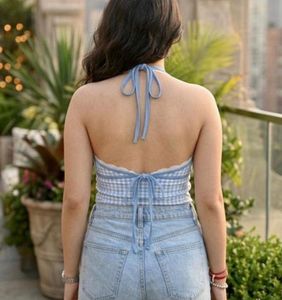 Brand New Blue halter neck top