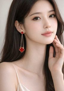 Double Clover Hanging Earring