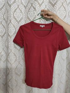 Classic Red Round Neck T-Shirt