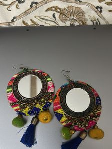 Boho Mirror Tassel Earrings
