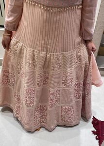 Ethnic Dress With Dupatta And Lucknowi Pattern