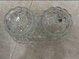 🆕2 pc High Quality Glassware Bowls Set