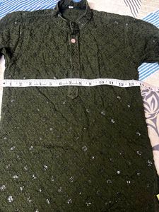 Elegant Olive Green Kurta Set