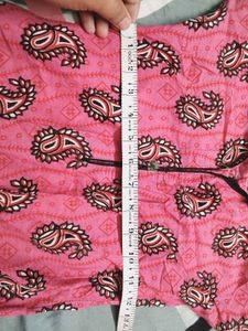 Pink Paisley Print Kurta