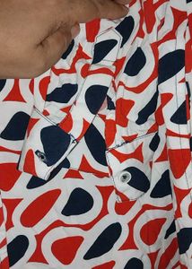 Stylish Printed Shirt Dress