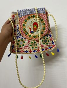 Embroidered Sling Bag