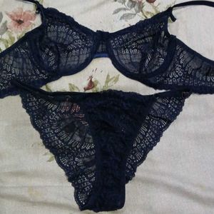 Bridal lace underwired bra panty set Brand Maurnee
