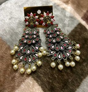 Elegant Peacock Drop Earrings