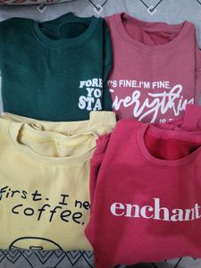 Set of 4 Graphic Sweatshirts