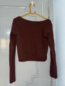 Ribbed Long Sleeve Crop Top
