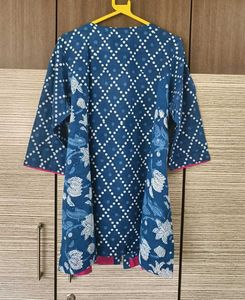 Blue Indigo Print Shrug XXL