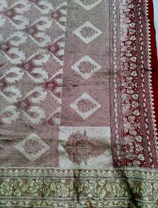 Meroon Banarasi silk saree