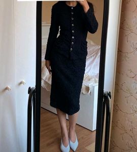 Chic Black Textured Co-ord Set