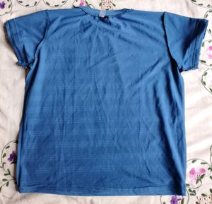 Blue Striped Sleeve Tee