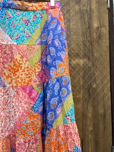 Bohemian Patchwork Tiered Maxi Skirt