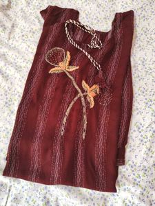new silk saree with kurti set